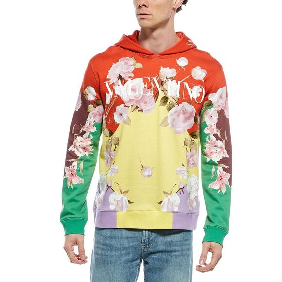 Valentino MensJersey Felpa Hoodie Orange